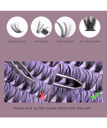DIY Lash Extension Kit 280pcs - 20D+50D 10-16mm Mix C/CC/D Curl Cluster Lashes with Bond and Seal Tweezers - Soft Light Eyelash Extension Kit for Home Use - Buy Online on GoSupps.com