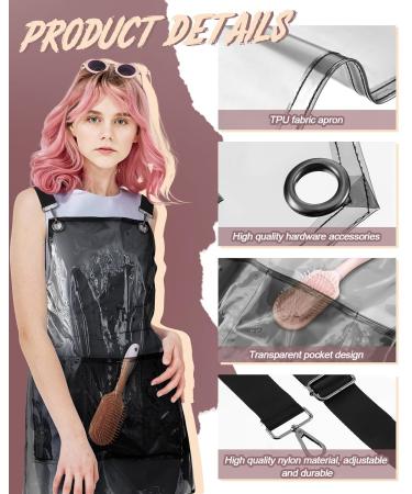Buy Mepase Waterproof Transparent Apron - Adjustable Hair Stylist Smock with Pockets for Women | Perfect for Chefs Barbers & Households - Buy Online on GoSupps.com