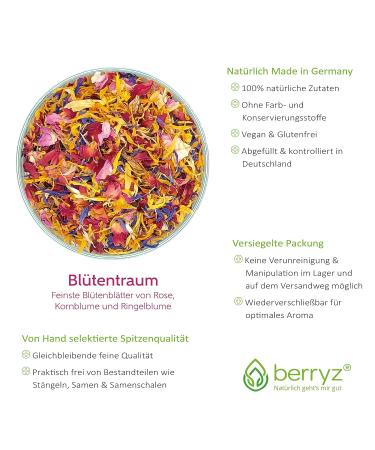 Buy Edible Flower Mix 25g - Fragrant Rose Marigold & Cornflower for Colorful Dining | Gourmet Floral Garnish - Buy Online on GoSupps.com