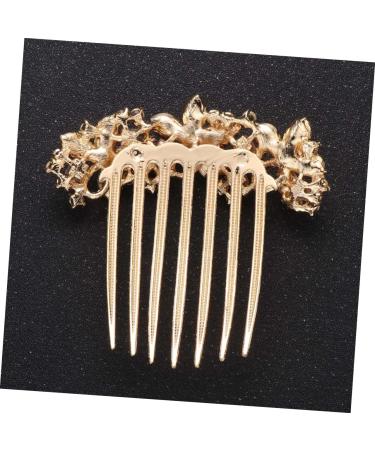 Angoily Flower Bridal Hair Comb Prom Headpiece Wedding Hair Clip Hair Teasing Comb Flower Hair Accessories Rhinestone Hair Accessories Hair Topper Bride Alloy Crystal Purple - Buy Online on GoSupps.com