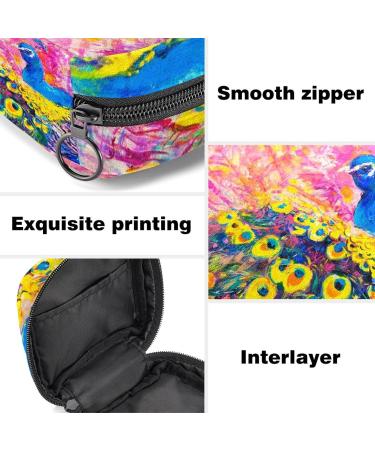 Colorful Peacock Art Menstruation Cups & Women's Bag | Eco-Friendly Tampons & Napkin Bags - International Shipping - Buy Online on GoSupps.com