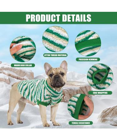 Cozy Dog Sweater for Small Dogs - Plush Fleece Winter Coats for Puppies & Cats (Green Size L) - Buy Online on GoSupps.com