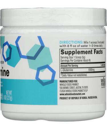 365 by Whole Foods Market L-Glutamine Free-Form Powder 8 oz 8 Ounce (Pack of 1) - Buy Online on GoSupps.com