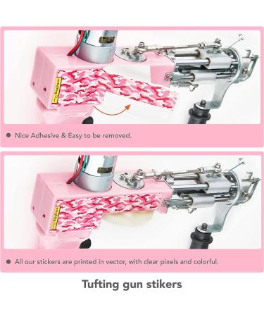 2-in-1 Cut Pile Loop Pile Tufting Gun Starter Kit | Electric Rug Tufting Machine with 10 Skin Stickers | Baby Pink Carpet Weaving Flocking Tool - Buy Online on GoSupps.com