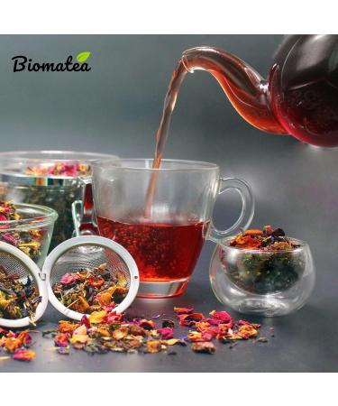  Biomatea Biomatea Sonnenkuss Tea | 100 g Fruity and Floral Herbal Tea Blend with Lemon Balm Pomegranate Flower and Rosebud | for 30 Cups | Wellness Flower Tea | Bottled in Germany - Buy Online on GoSupps.com