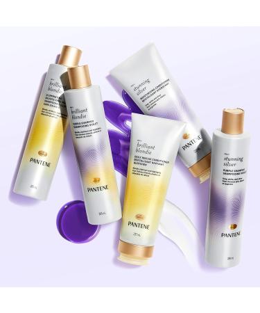 Pantene Stunning Silver Brightening Purple Shampoo for Dyed Gray and Silver Hair Paraben Free 285 mL - Buy Online on GoSupps.com