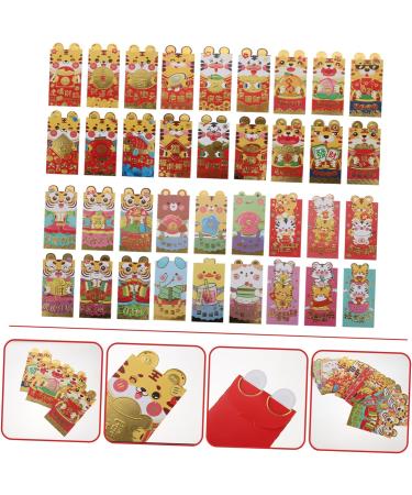 TEHAUX 36pcs 2022 Year of The Tiger Red Packet Lucky Money Red Envelope Spring Festival Money Envelopes Traditional Hong Bao Portable Red Paper 3D Chinese Zodiac Red Envelope Bag - Buy Online on GoSupps.com