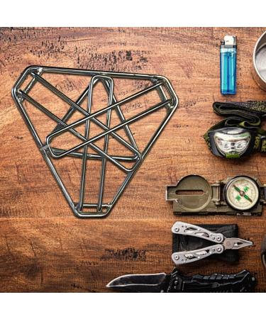 Camping Tripod Stand - Folding Camping Tripod Grill Stainless Steel Campfire Stand | Practical Cooking with Camping Equipment - Buy Online on GoSupps.com