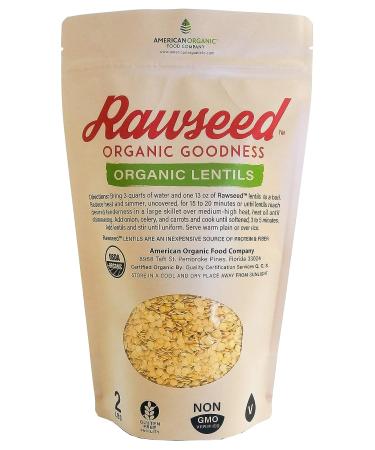 Rawseed Organic Certified Lentils Variety Pack - Black, Orange, Brown, French - 8 Lbs (4 Pack, 2 lb each) - Buy Online on GoSupps.com