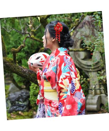 DOITOOL Tassel Bell Hair Accessory Style Hair Clips Black Hair Flower Hair Clip Hair Accessories Black Costumes Makeup Red Alloy Miss Fluffy - Buy Online on GoSupps.com