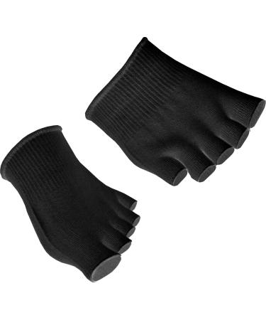 Medipaq Gel Toe Socks - Orthopaedic Socks - Cushion Your Feet - Moisturising to Avoid Dry Skin - Heal Athlete's Foot by Separating Toes - 1 Pair Black