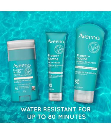 Aveeno Protect + Soothe Face Mineral Sunscreen SPF 30 50 mL 50 ml (Pack of 1) - Buy Online on GoSupps.com
