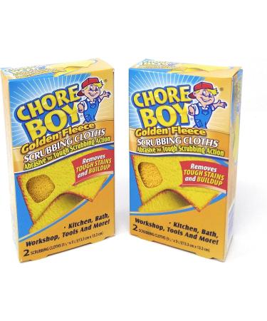 Chore Boy Golden Fleece Scrubbing Cloths 2-Units per Pack - 4-Pack (Total of 8 Scrubbing Cloths) - Buy Online on GoSupps.com