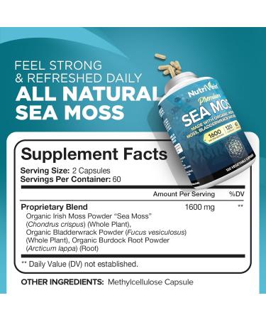 Nutrivein Premium Sea Moss Capsules & Vitamin C Supplement Bundle: High-Absorption Liposomal Vitamin C & Irish Sea Moss Capsules - Digestive Wellness Antioxidant Protection & Immune Support - Buy Online on GoSupps.com