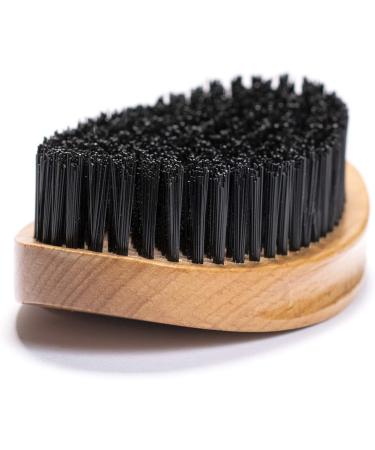 Vegan Beard Brush for Men - Synthetic Bristle, Natural Beech Wood Handle - Cruelty-Free - Buy Online on GoSupps.com