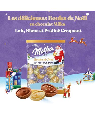 Milka Christmas Balls Milk White & Crunchy Praline 350g - Buy Online on GoSupps.com