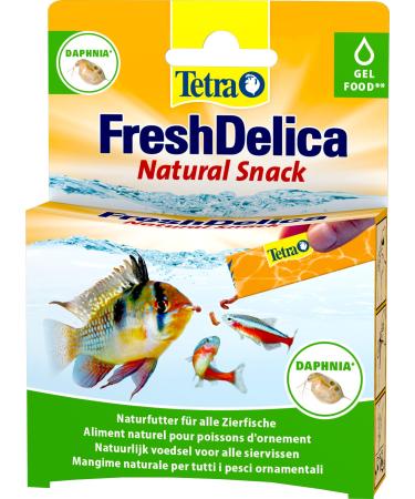 Tetra Freshdelica Daphnia - natural snack with water fleas for decorative fish delicacies in jelly 16 x 3 g bags 48 g (1 -pack) water fleas