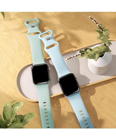 ZALAVER 6 Pack Silicone Bands for Apple Watch 38mm/40mm/41mm - Ultra Series Compatible with iWatch 8 7 6 5 4 3 2 1 SE - Men Women Sport Strap in White/PinkSand/Green/Blue/Lavender/Starlight - Buy Online on GoSupps.com