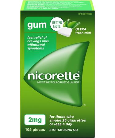 Nicorette Nicotine Gum | Ultra Fresh Mint (2mg 315 pieces) 2mg+Nicorette Gum - Buy Online on GoSupps.com