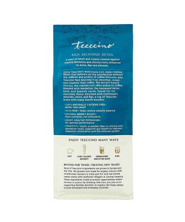 Teeccino Dandelion Medium Roast Herbal Coffee - Caffeine-Free Caramel Nut 10 oz - Buy Online on GoSupps.com