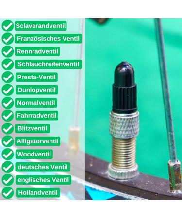 8 Pack Black Plastic Valve Caps for Bicycle Tires - Compatible with Dunlop & Presta Valves | Durable Tire Valve Covers - Buy Online on GoSupps.com