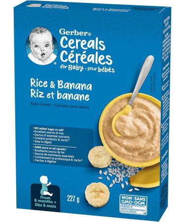 GERBER Stage 2 Rice Banana Baby Cereal 227 g - Buy Online on GoSupps.com