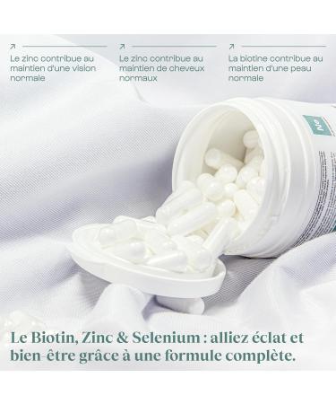 Nutrielement Biotin Zinc and Selenium Vegan 30 Capsules for Hair Growth Skin Nails - Buy Online on GoSupps.com