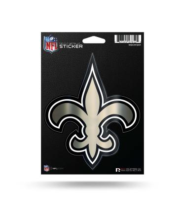 Rico Industries NFL Unisex-Adult Die Cut Metallic Sticker New Orleans Saints One Size Team Color