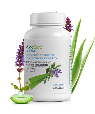 VeraFlex Joint Support Capsules Featuring Organic Aloe Vera Chinese Skullcap & Catechu Natural Joint Supplement to Supports Comfort Flexibility & Mobility Clinically Tested Plant Based Ingredients 1