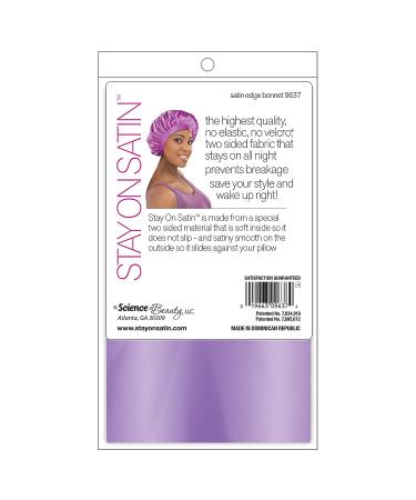 Stay On Satin Edge Bonnet 0.25x4.5x8 Inch - Pack of 1 | Protective Hair Cover - Buy Online on GoSupps.com