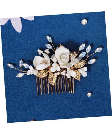 OFFSCH Bridal Comb Pearl Hair Decor for Wedding Hair Combs Macrame Decor Girls Hair Accessories Vintage Wedding Decor Bride Headdress Ceramics Bridesmaid New Chinese Style Ceramic Flower - Buy Online on GoSupps.com