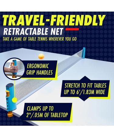 NIBIRU SPORT Ping Pong Paddles Set - Professional Table Tennis Rackets with Balls, Retractable Net, Posts, Storage Case - 4 Player Complete Set - Buy Online on GoSupps.com
