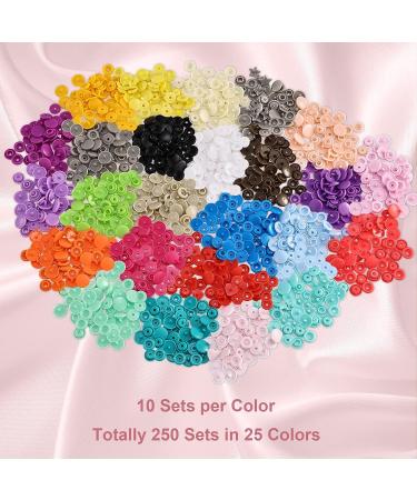 CENOZ 300 Sets T5 Plastic Snap Buttons with Pliers - Colorful Metal Snaps for Clothes Sewing, Crafting (PINK) - Buy Online on GoSupps.com