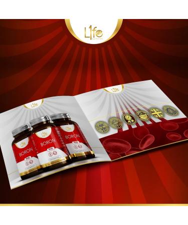 Buy LN BOR Tablets | High-Dose Vegan Supplements | 180 Bortaries | 6mg Boron | Allergen-Free Gluten-Free | Made in ISO-Certified UK - Buy Online on GoSupps.com