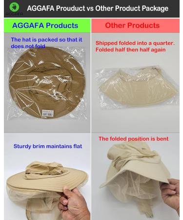 AGGAFA Mosquito Head net hat UPF 50+ Mosquito hat Best Solution to Keep The Mosquitoes and Bugs Off When Gardening Fishing Camping (Beige Hat) - Buy Online on GoSupps.com