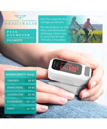 Buy Medicinalis Pulsoximeter - Accurate Finger Pulse Oximeter with Heart Rate & SPO2 Display - OLED One Touch Operation Long Battery Life - International Shipping Available - Buy Online on GoSupps.com