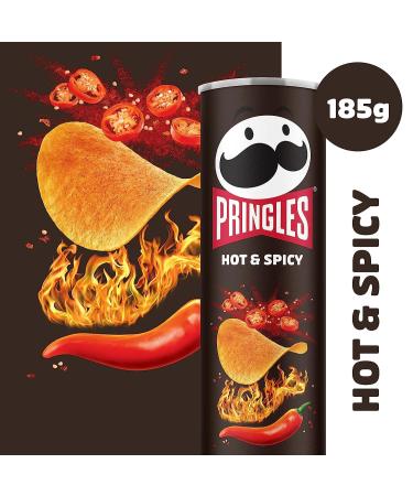 Buy Pringles Hot & Spicy 8 Pack (185g) - Irresistible Extra Hot Chips | International Shipping Available - Buy Online on GoSupps.com