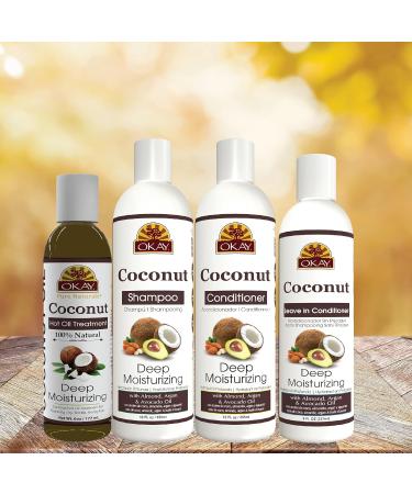Okay Coconut Deep Moisturizing Hair Care Gift Set - 4pk (12 oz) | International Shipping Available - Buy Online on GoSupps.com