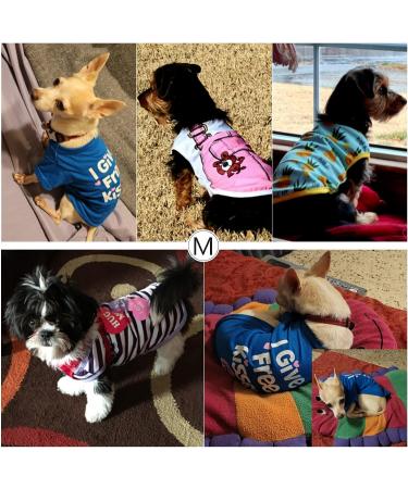 Cute Printed Puppy Shirt for Dogs | Christmas New Year Pet Apparel | Soft Cotton Dog Sweatshirt (M) - Buy Online on GoSupps.com
