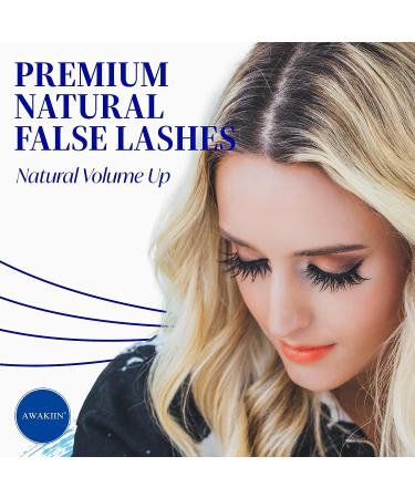 AWAKIIN 4D Premium Cashmere Natural False Lashes - Self Adhesive Reusable Fake Eyelashes for Natural & Volume Look (Royal) - Buy Online on GoSupps.com