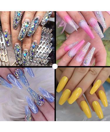 Noblife 1200PC Long Coffin False Nails - 10 Sizes Full Cover Acrylic Ballerina Tips for DIY Nail Art & Manicure - Buy Online on GoSupps.com