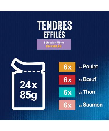  Felix Tender Shredded Candies in Jelly - Mixed Selection - 24x85g - Buy Online on GoSupps.com