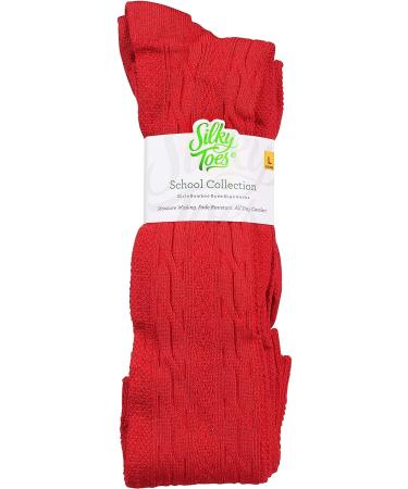 Girls Knee High Bamboo Seamless Toe Socks 3 Pack - Red School Uniform Socks for Little Big Girls 7-8 - Buy Online on GoSupps.com