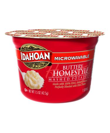 Idahoan Buttery Homestyle Mashed Potatoes, Made with Gluten-Free 100% Real Idaho Potatoes, 1.5 oz (Pack of 10)