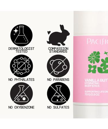 Pacifica Vanilla Butter Moisturizing Balm Stick Solid Body Lotion for Instant Dry Skin Relief Moisture Balm Shea Butter & Vanilla Formula Vegan & Cruelty-Free Clean Skincare 2.5 oz Floral 2.5 Fl Oz (Pack of 1) - Buy Online on GoSupps.com