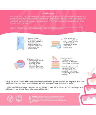 J & M Deco Tortenleafer Unicorn Girl Birthday Cake Decoration - 20 cm Fondant Torten Deko for Magical Celebrations - Buy Online on GoSupps.com