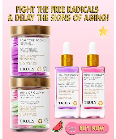 Truly Beauty Acai Your Boobies Serum - Natural Breast Enhancement for Perky and Firm Bust | Organic, GMO-Free | 3.1 oz - Buy Online on GoSupps.com