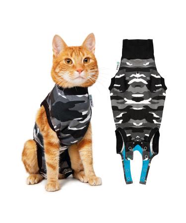 Suitical Recovery Suit Cat XS - Black Camouflage Black Camouflage XS (Pack of 1) - Buy Online on GoSupps.com