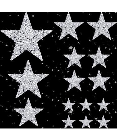 12 Pcs Star Iron on Patches Rhinestone Silver Adhesive Applique Hot Glue Rhinestone Stars Glitter Crystal Patches for Clothing Shoes Bags Hats Repair Decoration and DIY Accessory, 3 Sizes - Buy Online on GoSupps.com