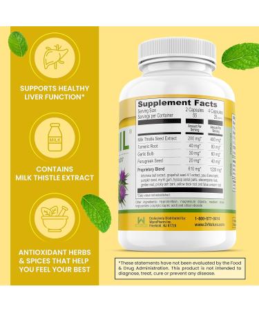 DrNatura Paranil Liver & Colon Cleanse - 17 Herbal Complex with Milk Thistle | Detox 110 Veg Caps - Buy Online on GoSupps.com